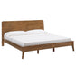 Wood Platform Bed - Oak Finish, King Size