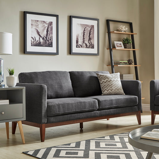 Linen Upholstered Sofa - Dark Gray Linen