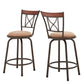 Curve X-Back Wood Trim 3-Pack Adjustable Stools - Bronze Finish