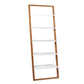 Two-Tone Leaning Ladder Bookcase - Natural and White Finish