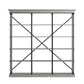 Cornice Triple Shelving Bookcase - Gray Finish