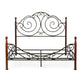 Graceful Scroll Bronze Metal Bed - Full