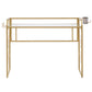 Octagon Pattern Gold Metal and Glass Desk