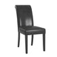 Faux Leather Upholstered Dining Chair (Set of 2) - Dark Brown Vinyl