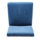 Nailhead Velvet Upholstered Chairs (Set of 2) - Side Dining Chair, Blue