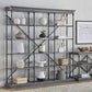 Cornice Triple Shelving Bookcase - Gray Finish