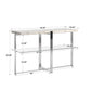 Marble Top Chrome Framed Sofa Table