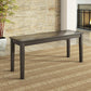 Wood Dining Bench - Antique Black Finish