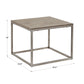 Modern Square End Table - Gray Driftwood Finish