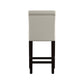 White Faux Leather 24-inch Counter Height High Back Stools (Set of 2)