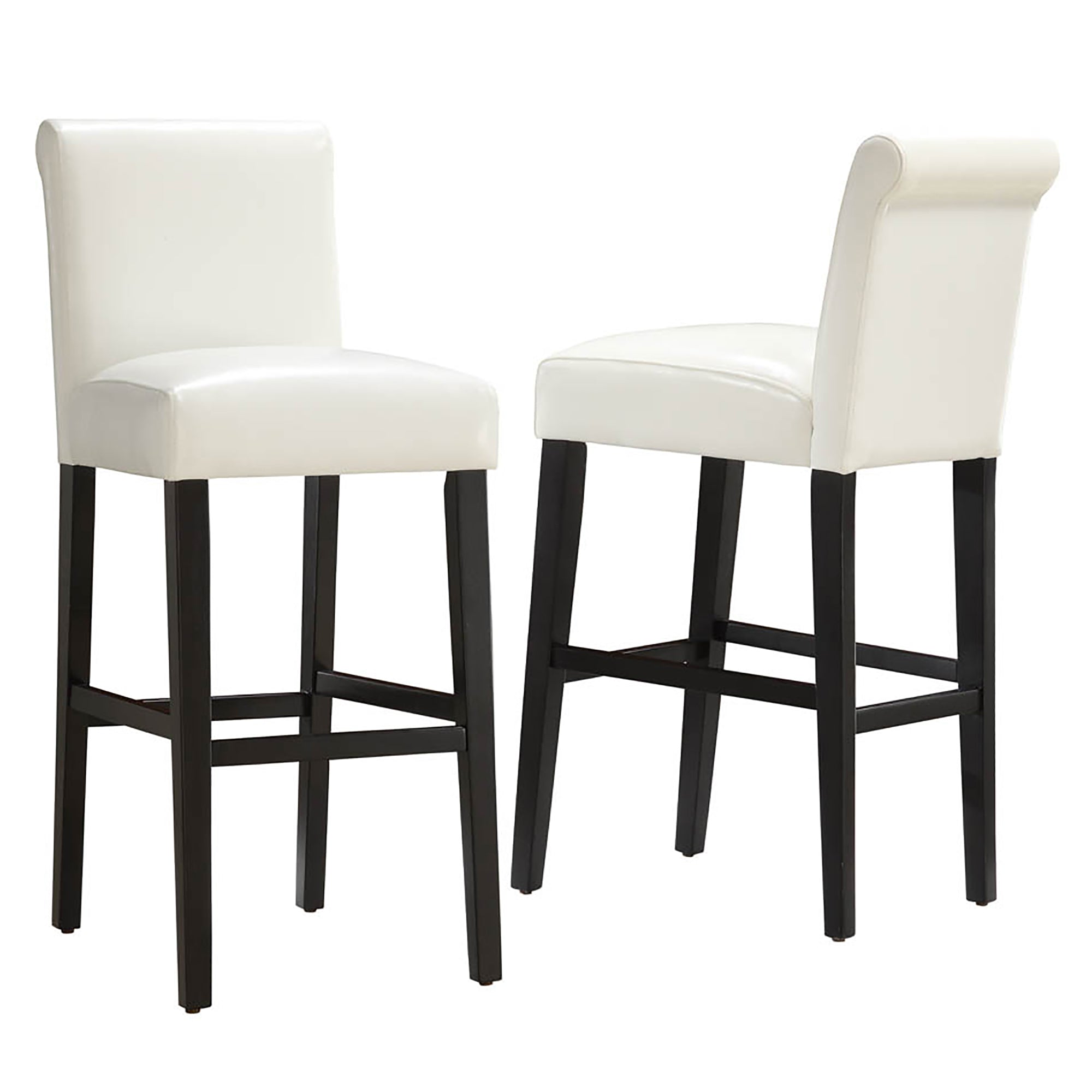 High back discount white bar stools