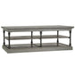 Cornice Rectangle Storage Shelf Coffee Table - Gray Finish