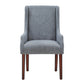 Linen Sloped Arm Hostess Chair - Blue Linen