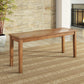 Wood Dining Bench - Oak Finish