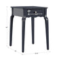 1-Drawer Wood Side Table - Black