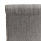 Tufted Rolled Back Parsons Chairs (Set of 2) - Gray Finish, Gray Linan