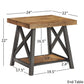 Rustic X-Base Accent Tables - Black Finish, End Table, Coffee Table, and Sofa Table Set