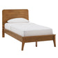 Wood Finish Platform Bed - Oak Finish, Twin