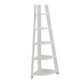 Corner Ladder Bookcase - White