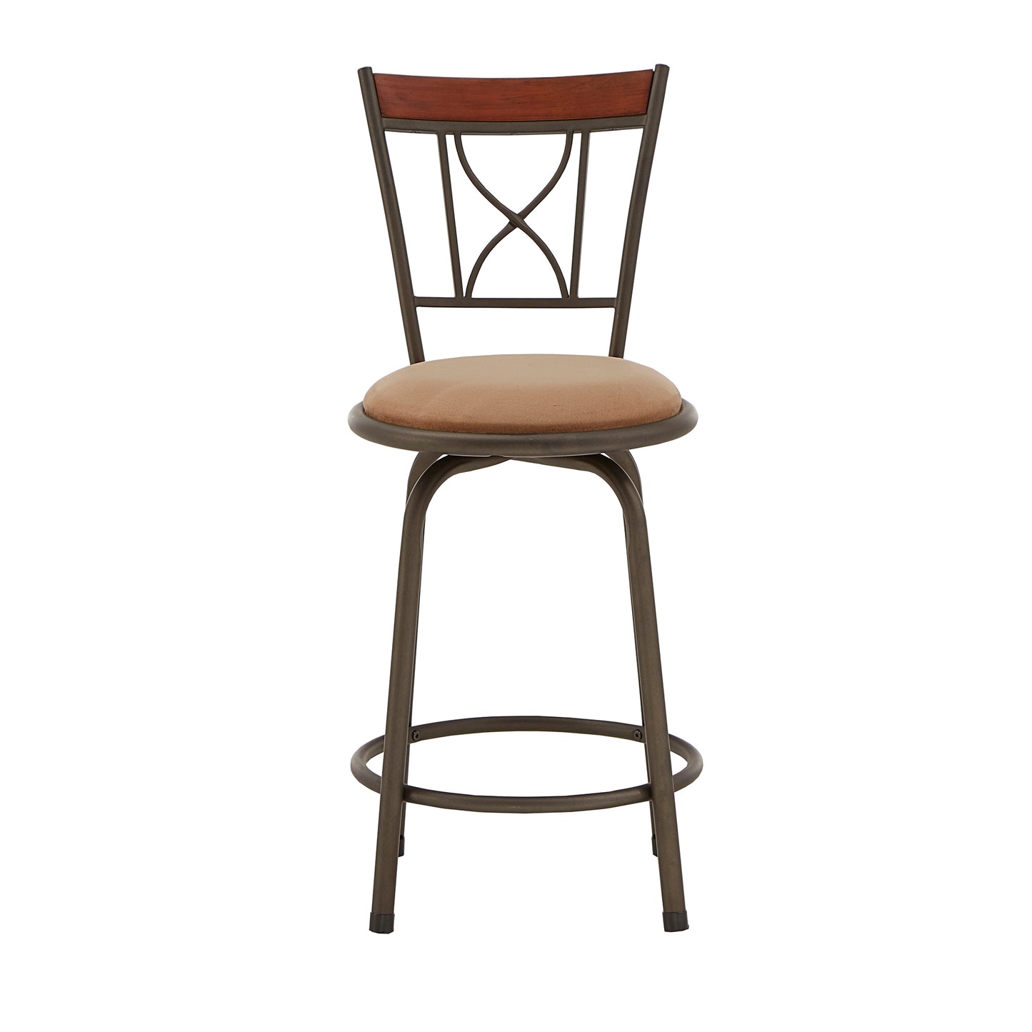 Curve X-Back Wood Trim 3-Pack Adjustable Stools - Bronze Finish