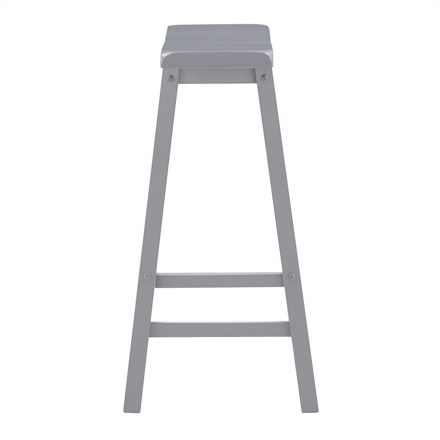 Saddle Seat 29" Bar Height Backless Stools (Set of 2) - Frost Gray Finish