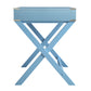 X-Base Wood Accent Campaign Writing Desk - Blue