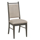 Wood Finish Beige Fabric Dining Chair (Set of 2) - Black Oak