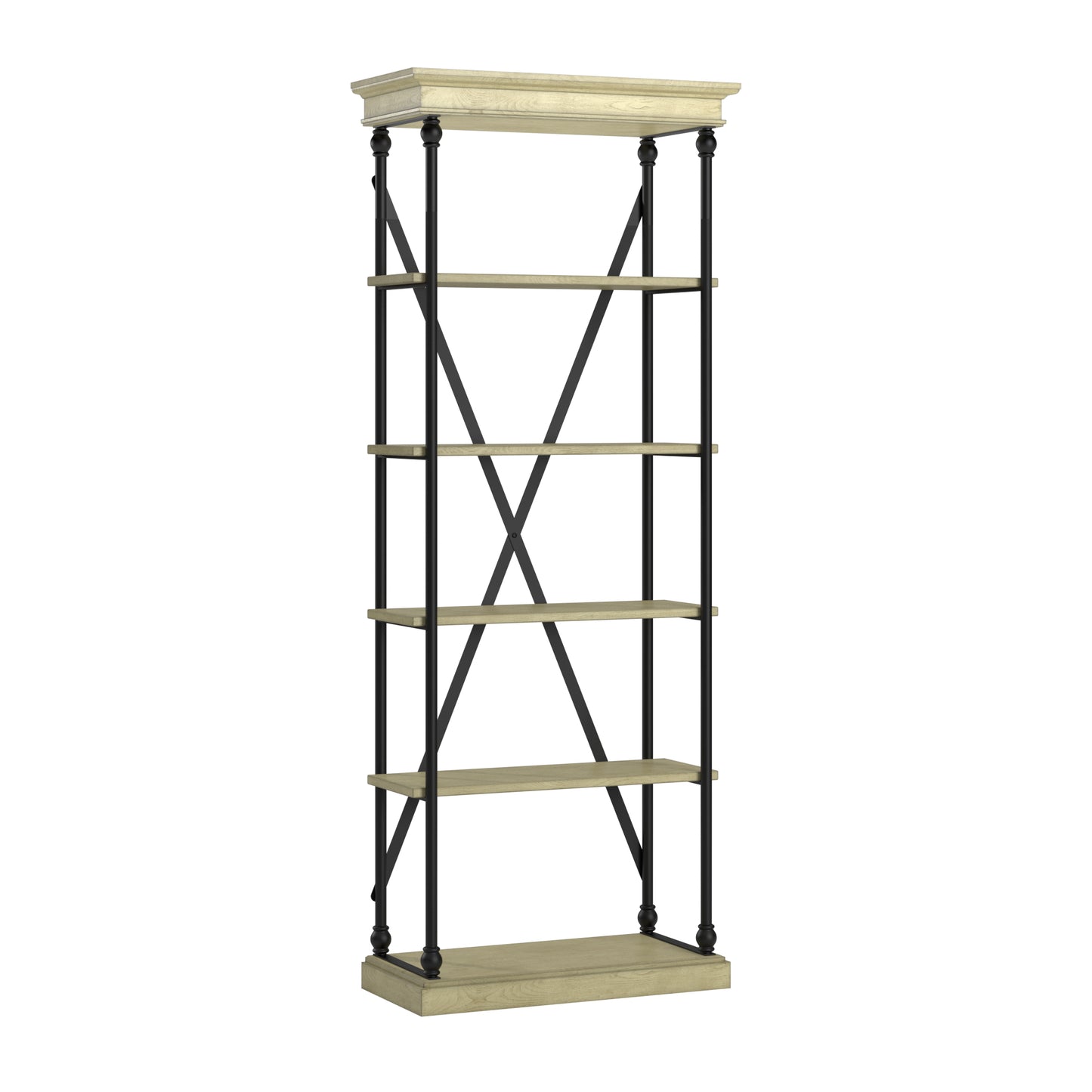 Cornice Etagere Bookcase - Ivory White