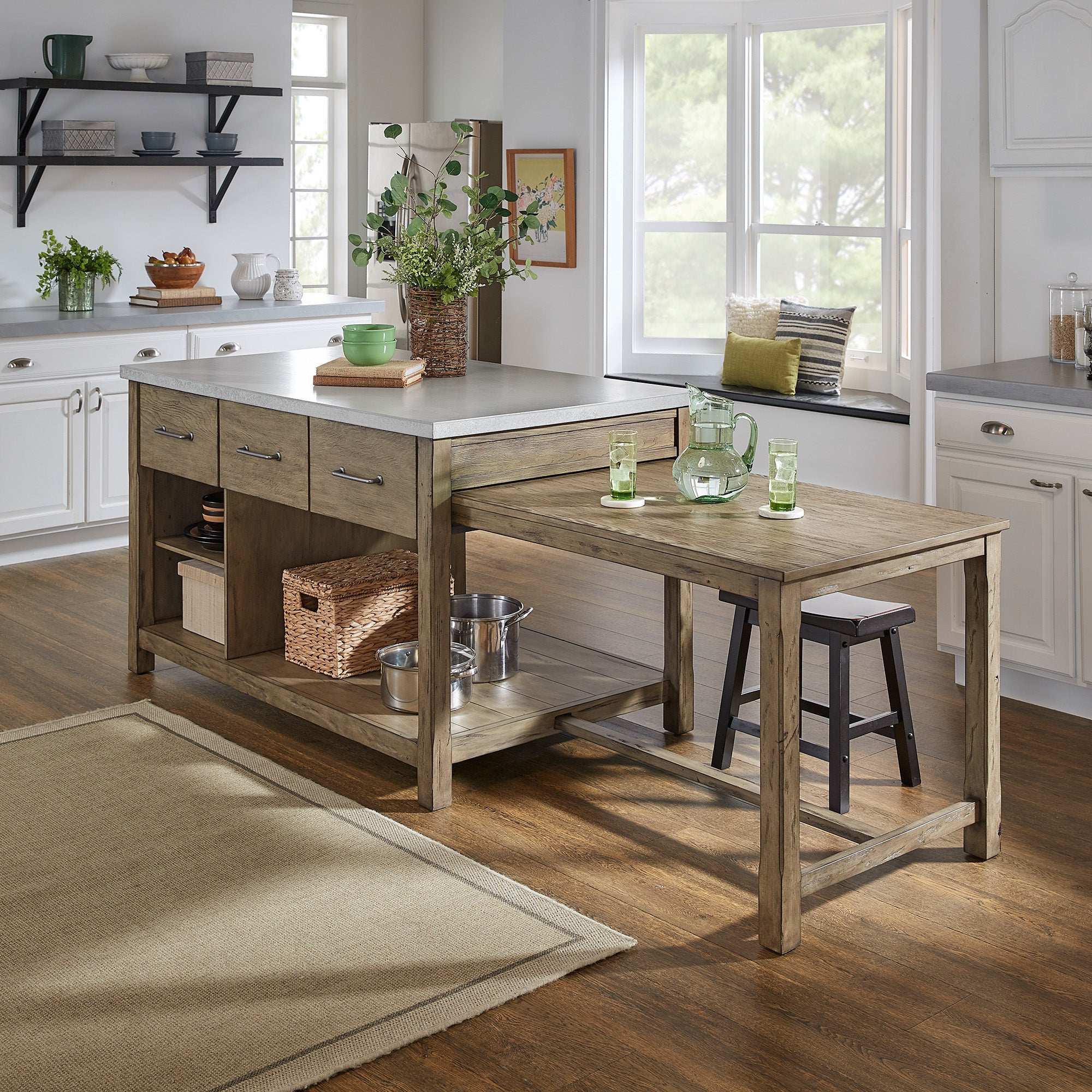 Extendable kitchen island with seating store