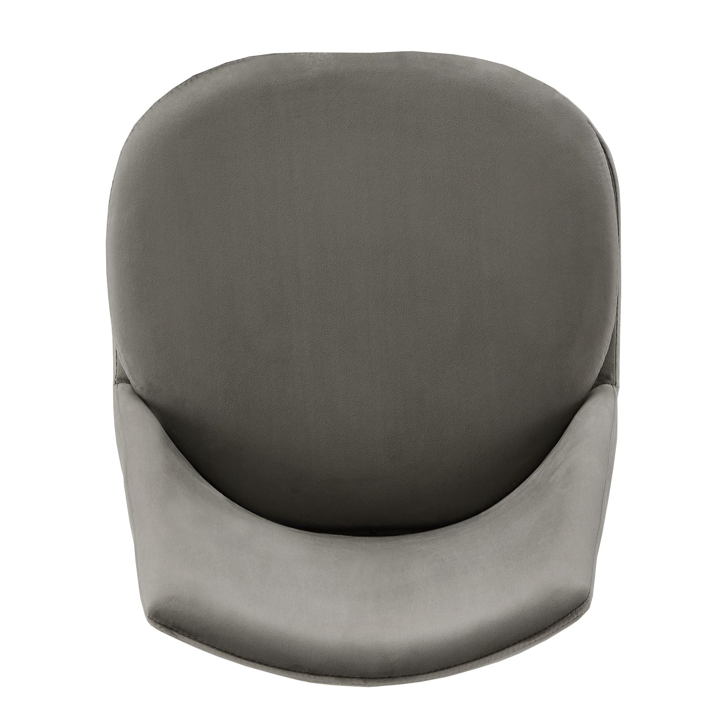 Upholstered Dining Chairs (Set of 2) - Gray Velvet, Brushed Gold Stainless Steel Legs