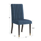 Velvet Channel Back Dining Chairs (Set of 2) - Blue Velvet