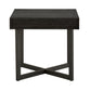 Wood Finish End Table with One Drawer - Black Finish