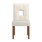 White Faux Leather Keyhole Dining Chairs (Set of 2)