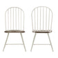 Two-Tone Spindle Windsor Dining Chairs (Set of 4) - White Frame