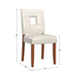 White Faux Leather Dining Chairs (Set of 2)