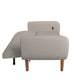 Upholstered Convertible Split-Back Futon Sofa Bed with USB Charging Ports - Light Gray Linan