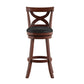 Cherry X-Back Swivel High Back Stool - Bar Height