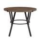 Black Finish Metal 36" Round Counter Height Table - Dark Brown Table Top