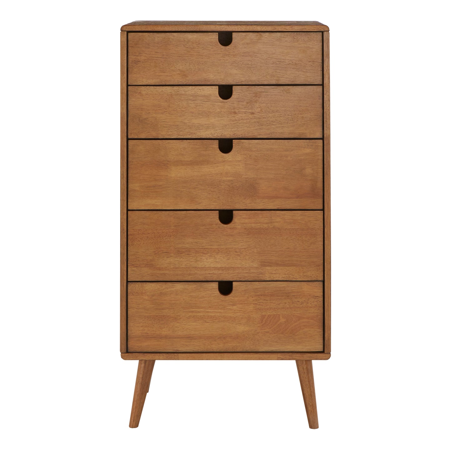 Oak Finish 5-Drawer Chest