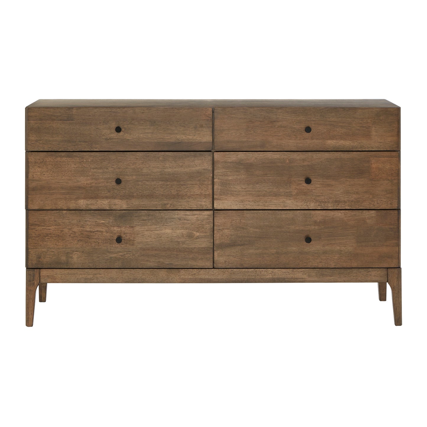 Walnut Finish 6-Drawer Dresser