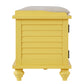 Velvet Cushion Storage Bench - Yellow