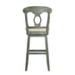 Napoleon Back Wood Swivel Bar Stool - Antique Sage Finish