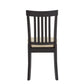 Black Wood Dining Set - 60-inch Table, Mission Back Chairs, 6-Piece Set