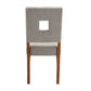 Upholstered Fabric Keyhole Dining Chairs (Set of 2) - Light Gray