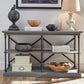 Cornice Iron and Wood Entryway Console Table