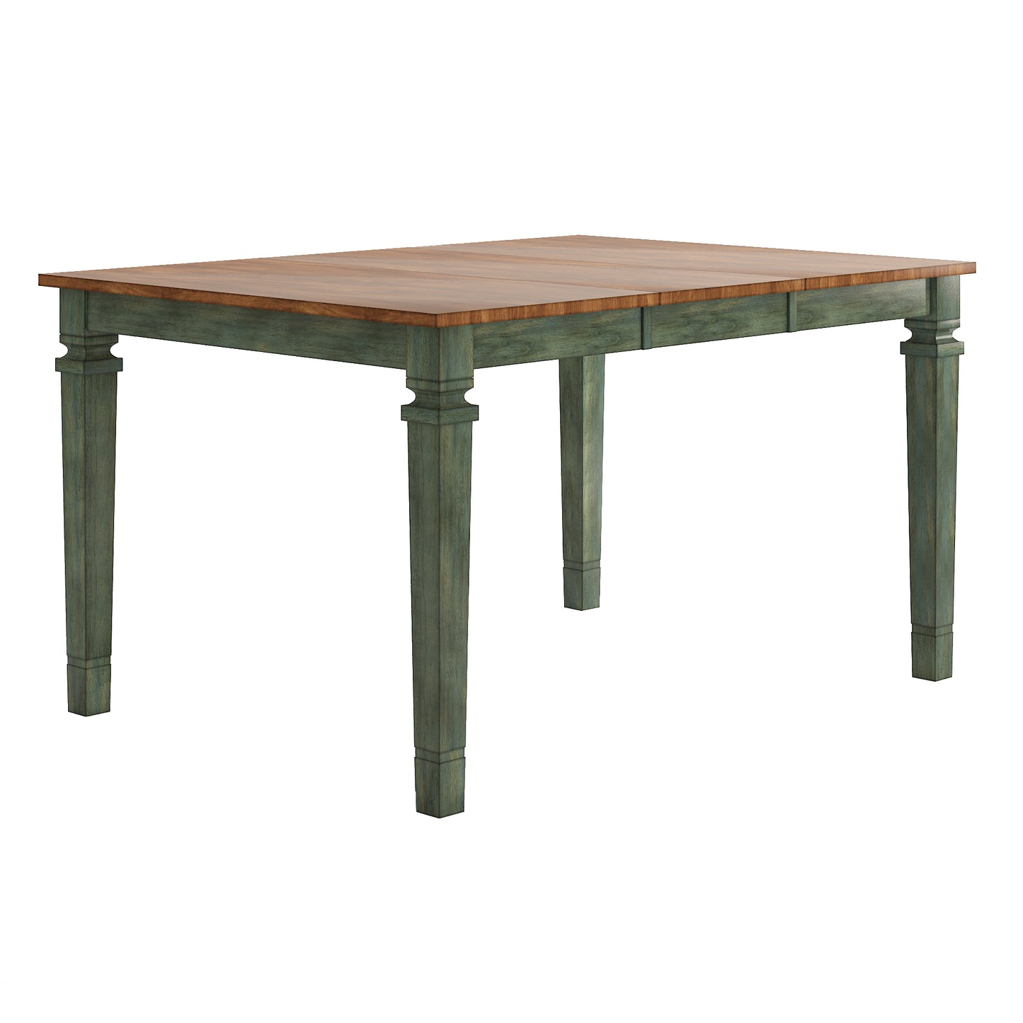 Solid Wood 48-65.7" Extendable Counter Height Dining Table - Antique Sage