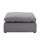 Gray Linan Waava Down Bland Ottoman - Ottoman Only