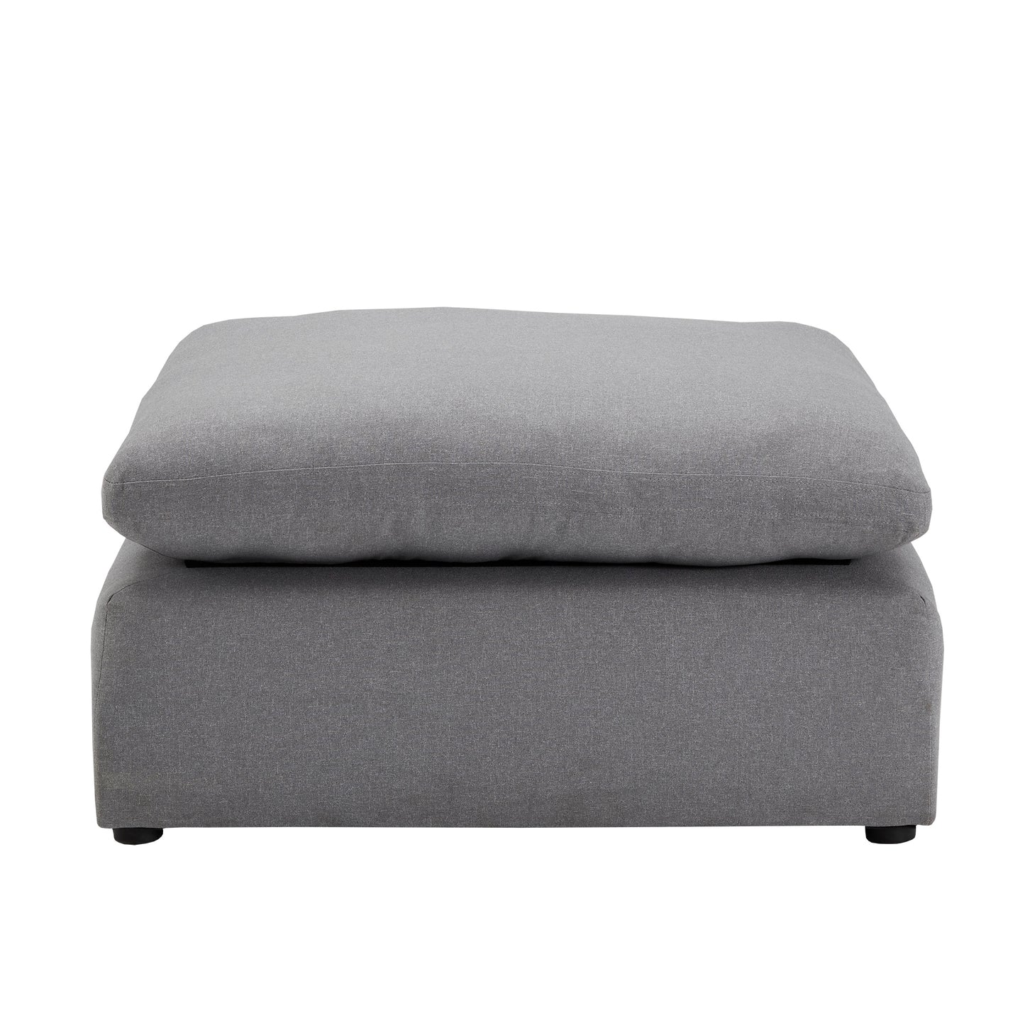 Gray Linan Waava Down Bland Ottoman - Ottoman Only