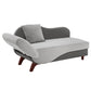 Two-Tone Dark & Light Functional Chaise With 1 Pillow - Light Gray