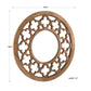 Reclaimed Wood Quatrefoil Cutout Round Wall Mirror